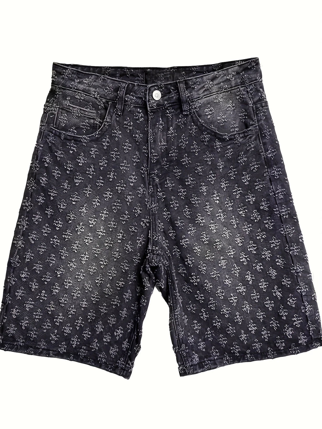 Denim shorts low knee